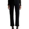 AG Jeans Rian Super High Rise Straight Jeans in Sulfur Black