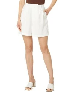 AG Jeans Sora High Rise Linen Pleated Shorts