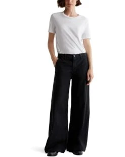 AG Jeans Caden Mid Rise Wide Leg Pants in Sulfur Black -Wardrobe Trend 61ayQbWTfWL. AC SR736920