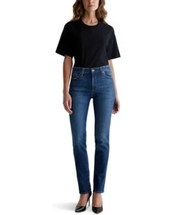 AG Jeans Mari Mid-Rise Slim Straight Jeans in Mykonos -Wardrobe Trend 61bB249nwOL. AC SR736920