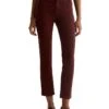AG Jeans Mari Mid Rise Slim Straight Jeans in Bordeaux Rouge