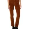 AG Jeans Mari High-Waist Slim Straight Leg Jeans in 1 Year Sulfur Caramel