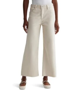 AG Jeans Saige Mid Rise Wide Leg Jeans in Opal Stone