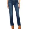 AG Jeans Mari High-Waist Slim Straight Leg Jeans in Queens
