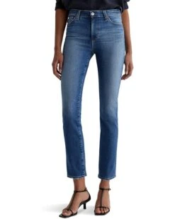 AG Jeans Mari Mid Rise Slim Straight Jeans in Oceanside