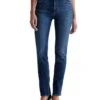 AG Jeans Mari Mid-Rise Slim Straight Jeans in Mykonos