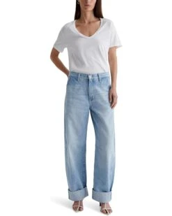 AG Jeans Mercer High Rise Cuffed Barrel Jeans in Sunset Blues -Wardrobe Trend 71R95 fqUKL. AC SR736920