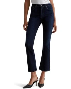 AG Jeans Farrah Mid Rise Crop Boot Jeans in 3 Years Berlin