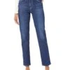 AG Jeans Saige High-Rise Straight Leg Jeans in Easy Street