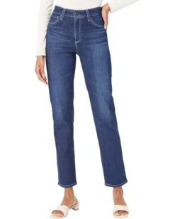 AG Jeans Saige High-Rise Straight Leg Jeans in Easy Street