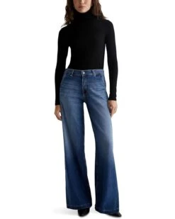 AG Jeans Stella Mid-Rise Wide Leg Palazzo Jeans in Delphi -Wardrobe Trend 71gKO luj6L. AC SR736920
