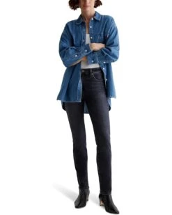 AG Jeans Mari Mid Rise Slim Straight Jeans in 8 Years Black Salt -Wardrobe Trend 71kKK26zZuL. AC SR736920