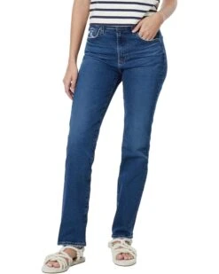 AG Jeans Saige High-Waist Straight Leg Jeans in 9 Years Elmhurst