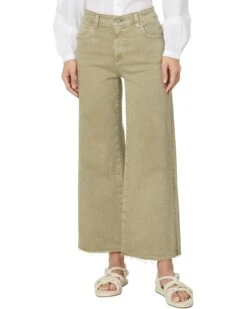 AG Jeans Saige High Rise Straight Wide Leg in Sulfur Dried Parsley | Jeans