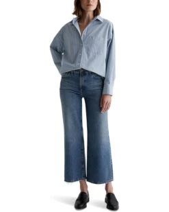 AG Jeans Saige Mid Rise Wide Leg Jeans in Castlebay -Wardrobe Trend 71sgWWyRv5L. AC SR736920