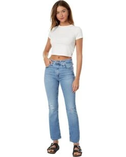 AG Jeans Farrah High-Waist Crop Bootcut Jeans in 20 Years Liberty