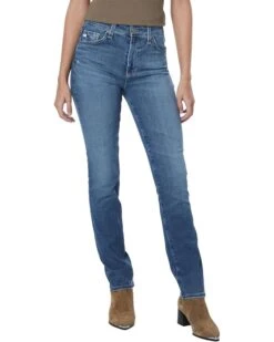 AG Jeans Mari High-Waist Slim Straight Leg Jeans in Park Slope